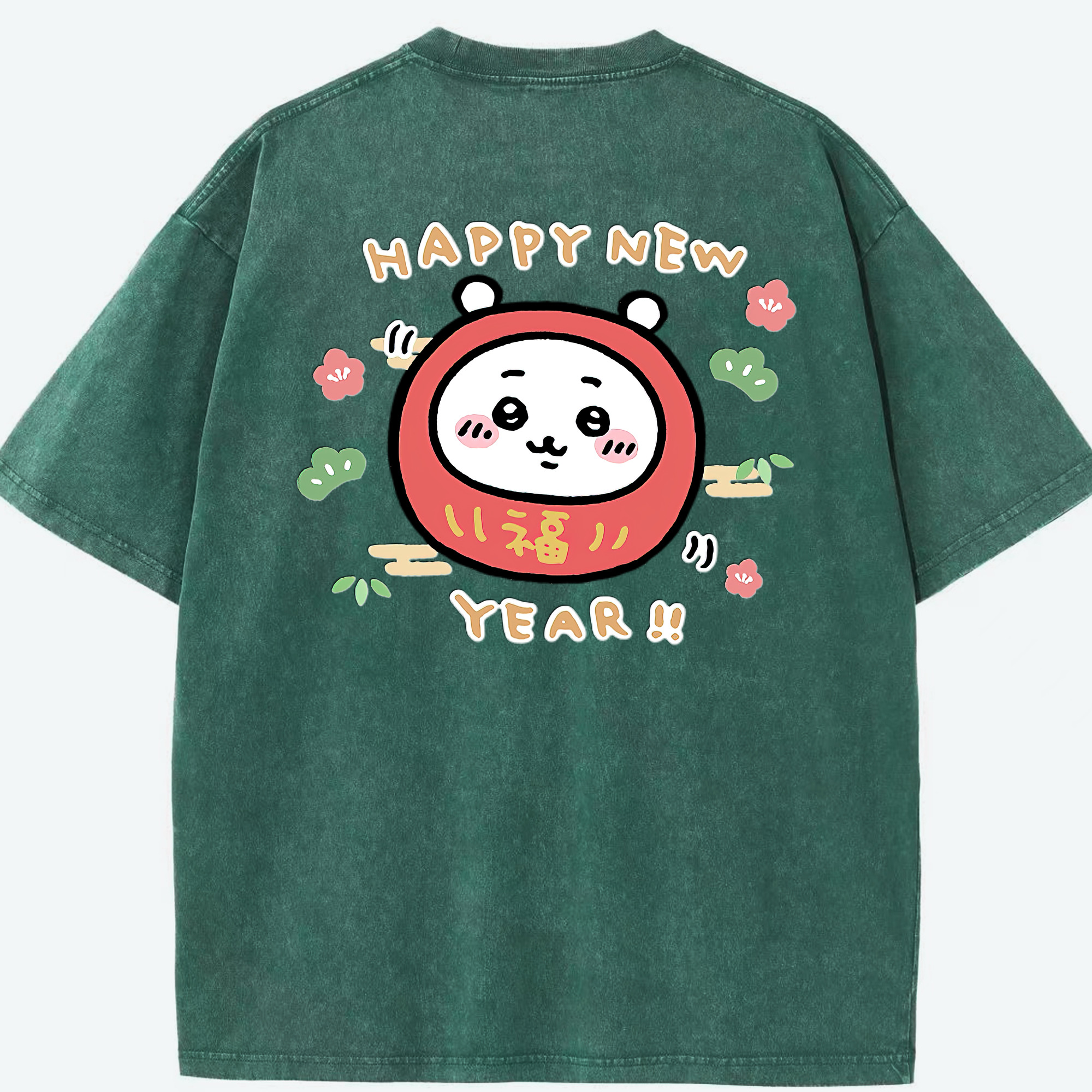 （画像用） ちいかわ ちいかわ Chii-kawa chiikawa 綿100% ヴィンテージ風 半袖Tシャツ（背面プリント）